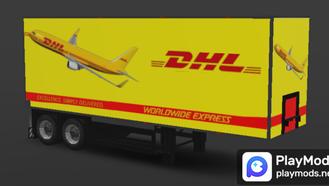 【EU】Short container trailer DHL express livery For  Universal Truck Simulator Mods