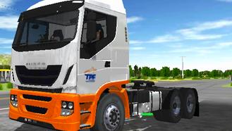 Yellow and white TPF livery For  Truck Sim Brasil Mods