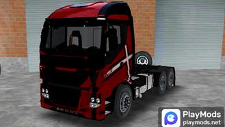 Volvo red FH livery For  Truck Sim Brasil Mods
