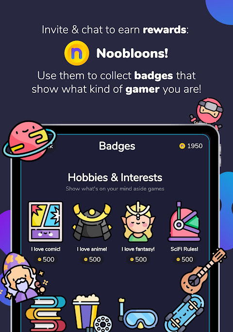 Noobly find gamers meet friends_playmods.net