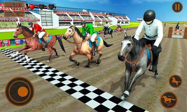 Mounted Horse Racing Games_playmods.net