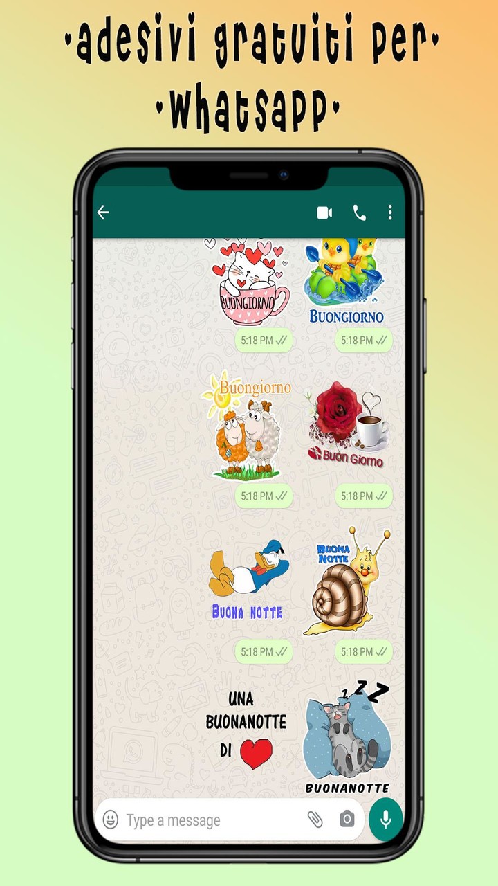 Buongiorno e Buonanotte Stickers per Whatsapp_playmods.net