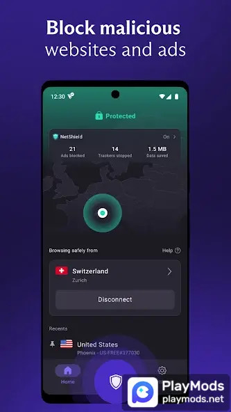 VPN Proton: Fast & Secure VPN(Premium Unlocked) screenshot image 5_playmods.net