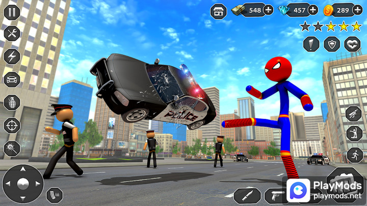 Stick Rope Hero Superhero Game(Unlimited Resources) screenshot image 3_playmods.net