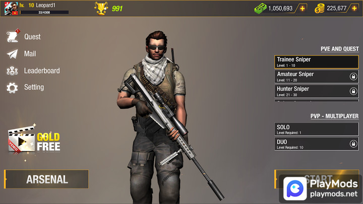 Sniper Warrior: PvP Sniper(No ads) screenshot image 4_playmods.net