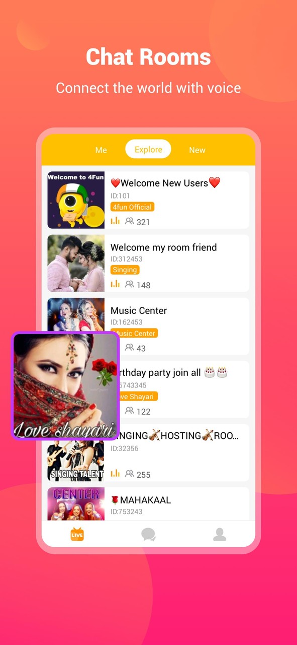 4Fun - Voice Chat Room, Ludo, Funny Video,_playmods.net