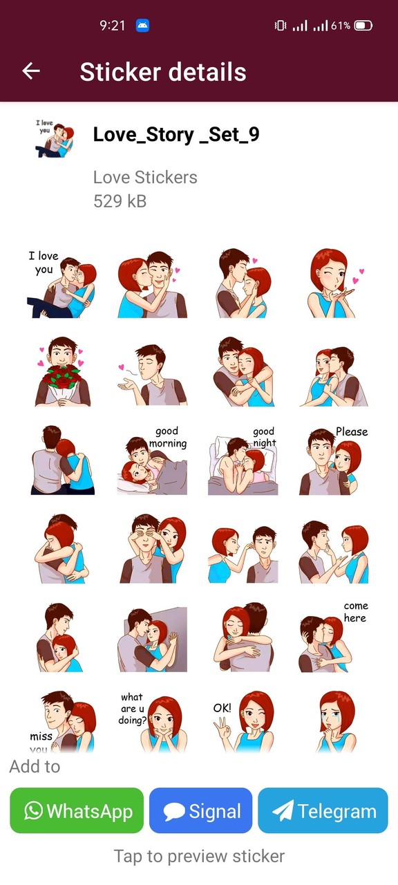 Love Romantic Stickers For Whatsapp - WAStickerApp_playmods.net