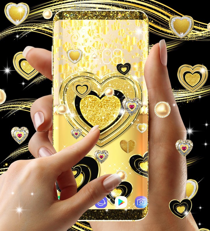 Gold live wallpaper_playmods.net