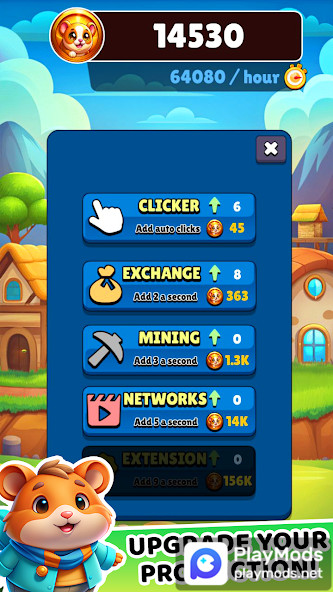 Hamster Tap: Kombat Tycoon(No Ads) screenshot image 3_playmods.net