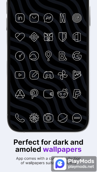 Vera Outline White Icon Pack(Full Version) screenshot image 2_playmods.net