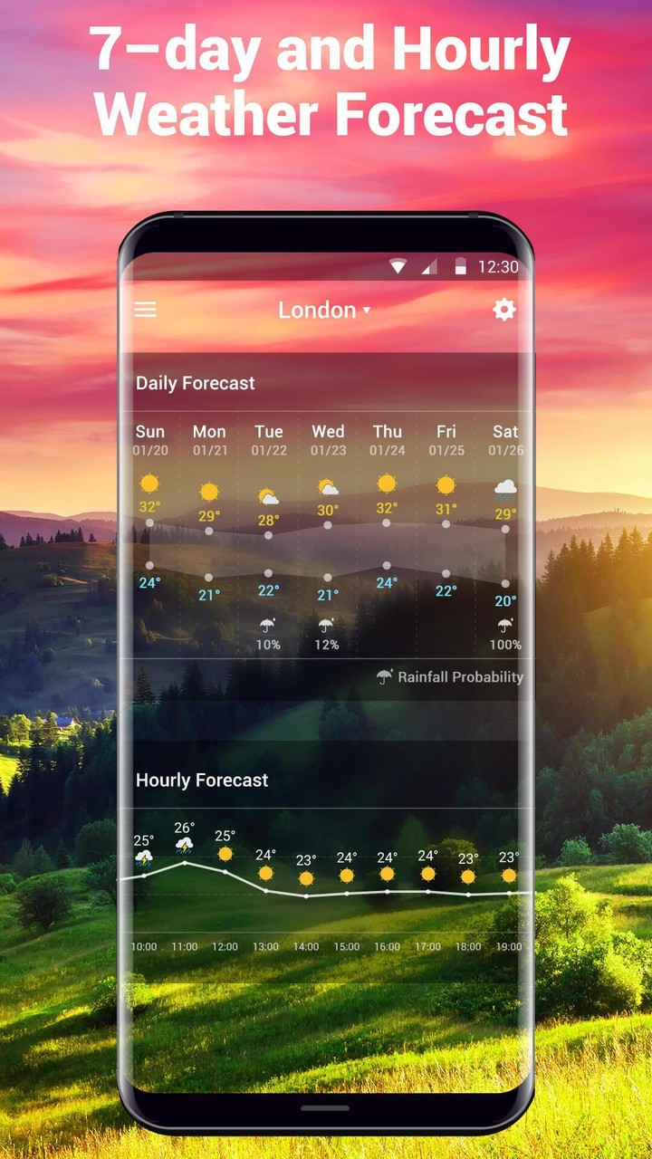 Transparent Weather & Clock App 2018_playmods.net