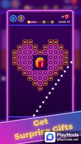 Brick Breaker - Neon Bricks(Unlimited Currency) screenshot image 2_playmods.net