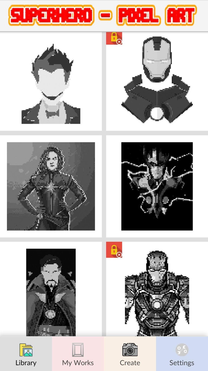 Superhero - Pixel Art_playmods.net