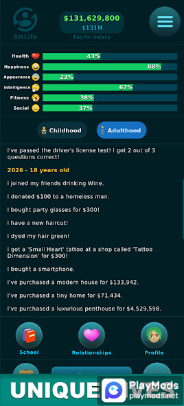 AltLife - Life Simulator(Unlimited gold) screenshot image 1_playmods.net