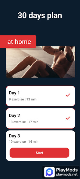 Home Workout Six Pack Abs(Premium Unlocked) screenshot image 2_playmods.net