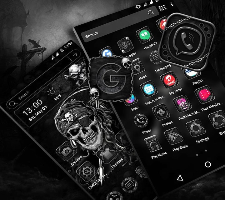 Skull Devil Launcher Theme_playmods.net