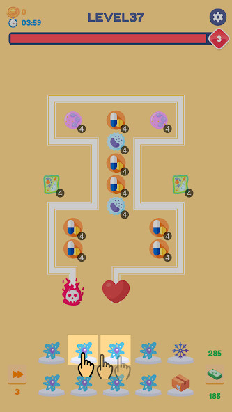 Idle TD: Virus Invasion(Unlimited Money) screenshot image 2_playmods.net