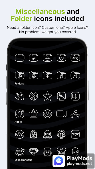 Vera Outline White Icon Pack(Full Version) screenshot image 5_playmods.net