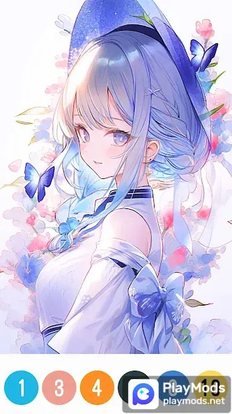 Anime Color by Number(No Ads) screenshot image 2_playmods.net