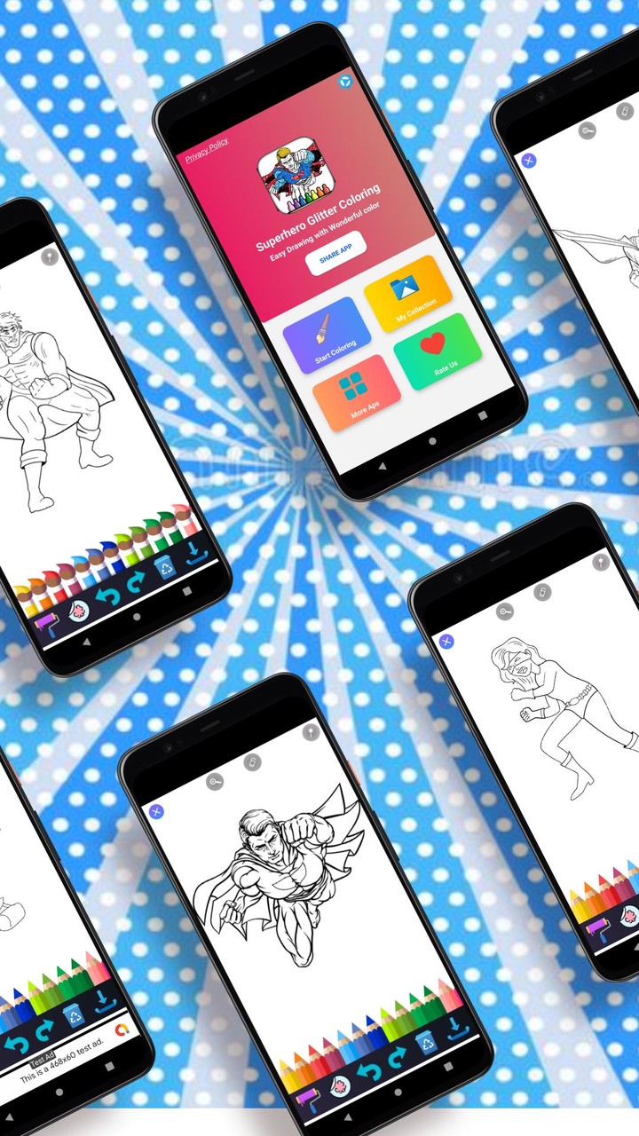 ซูเปอร์ฮีโร่กลิตเตอร์ระบายสี_playmods.net