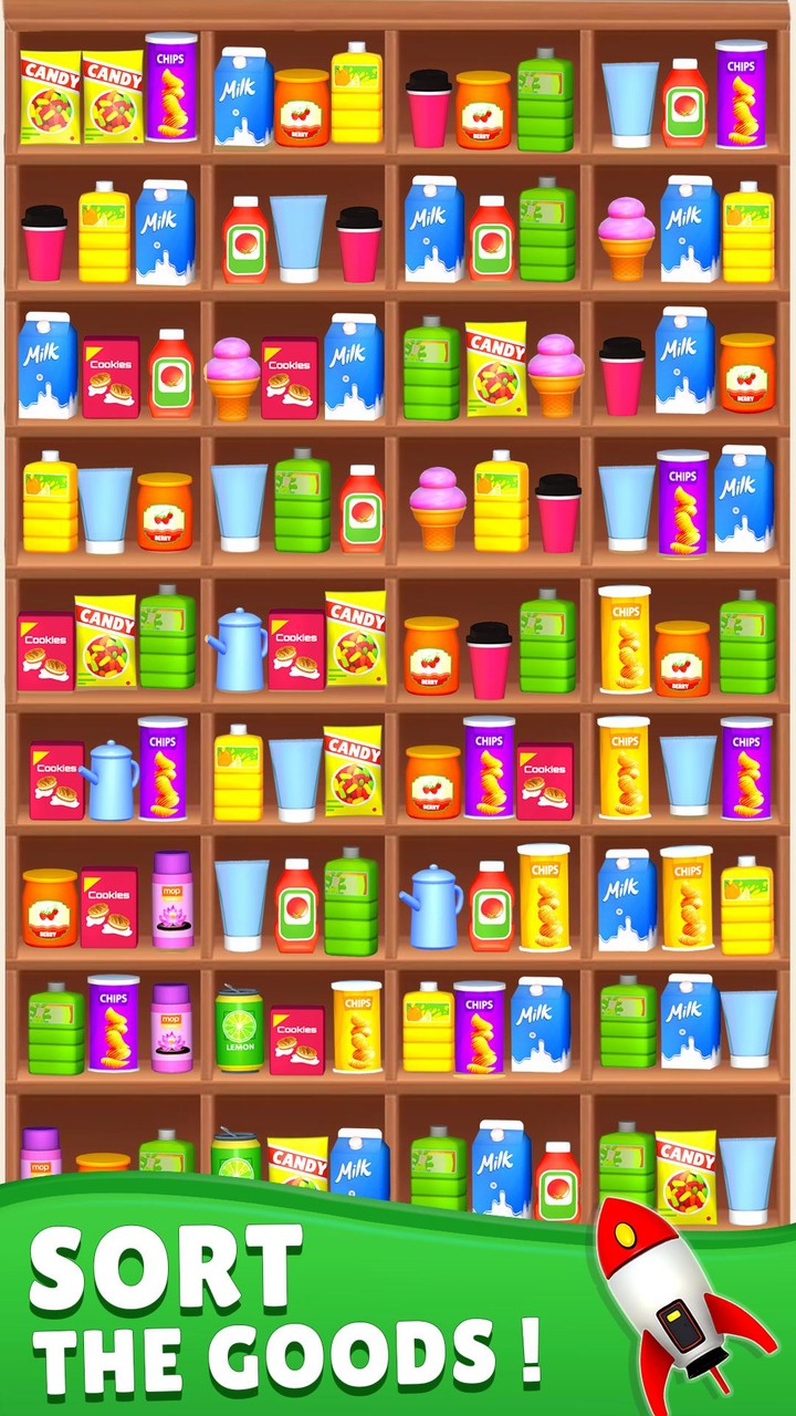Goods Sorting 3D Matching Game_playmods.net