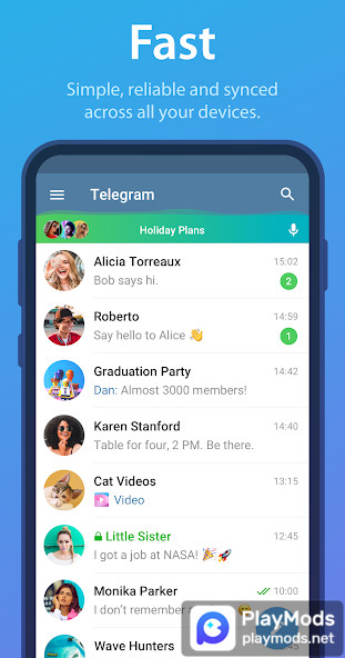 Telegram(Unlock) screenshot image 1_playmods.net