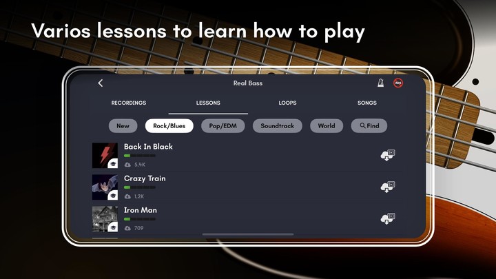 Real Bass:electric bass guitar_playmods.net