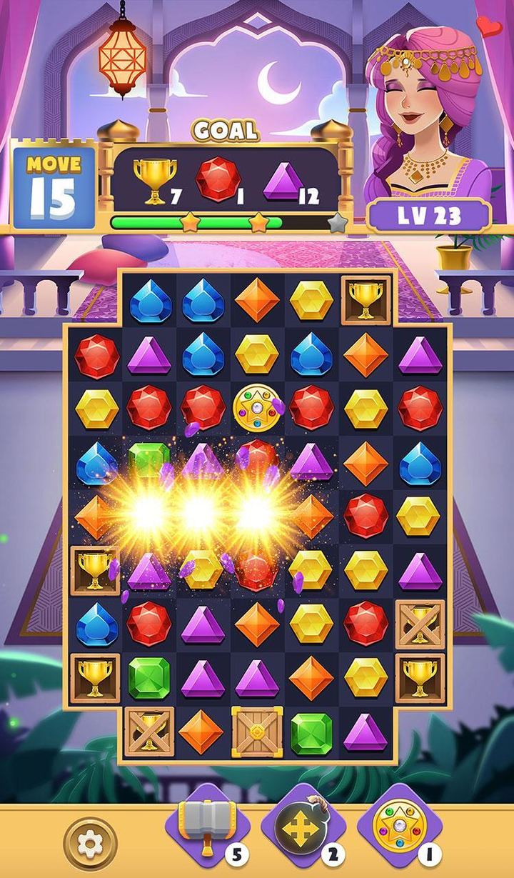 Jewels Magic: Queen Match 3_playmods.net