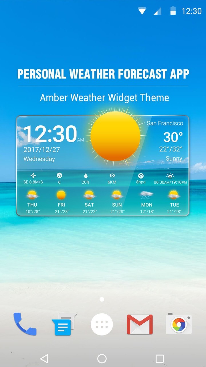 Transparent Weather & Clock App 2018_playmods.net