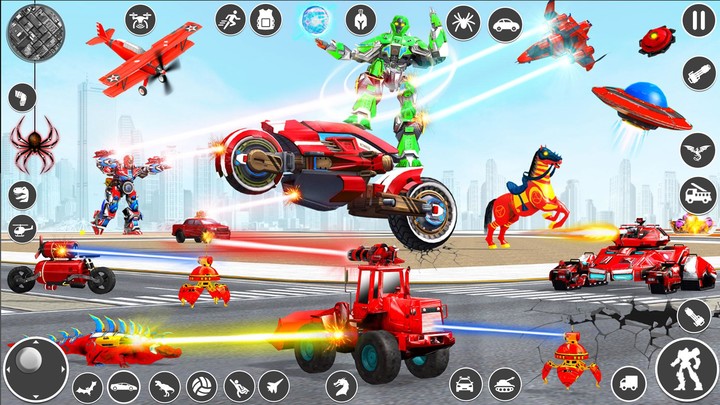 Robot Bike Shooting Game_playmods.net