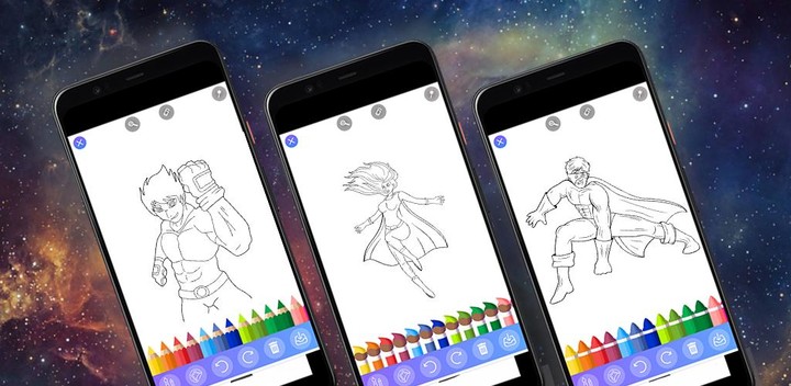 ซูเปอร์ฮีโร่กลิตเตอร์ระบายสี_playmods.net