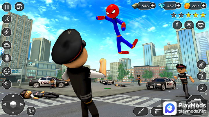 Stick Rope Hero Superhero Game(Unlimited Resources) screenshot image 4_playmods.net