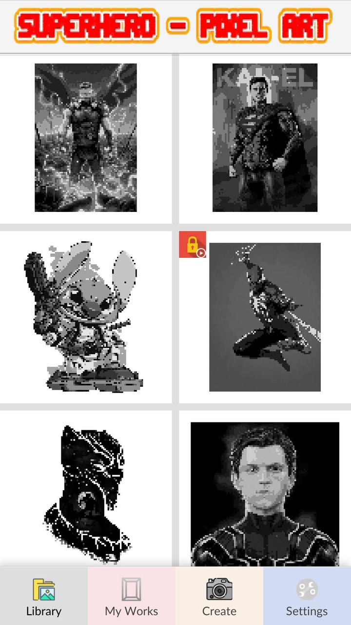 Superhero - Pixel Art_playmods.net