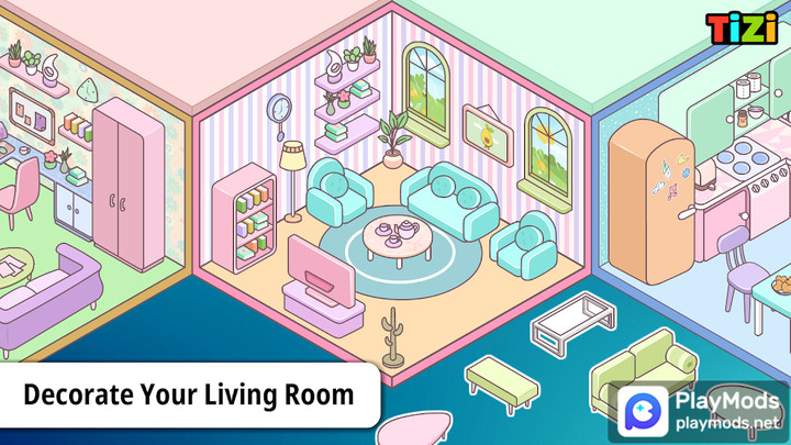 Tizi Interior Designing(Unlock all furniture) screenshot image 1_playmods.net