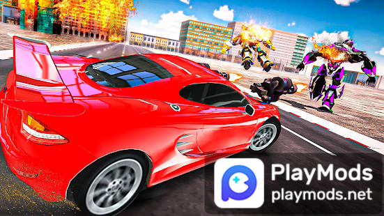 Police Horse Robot Car Transform: Flying Horse Car(Unlimited money) screenshot image 2_playmods.net