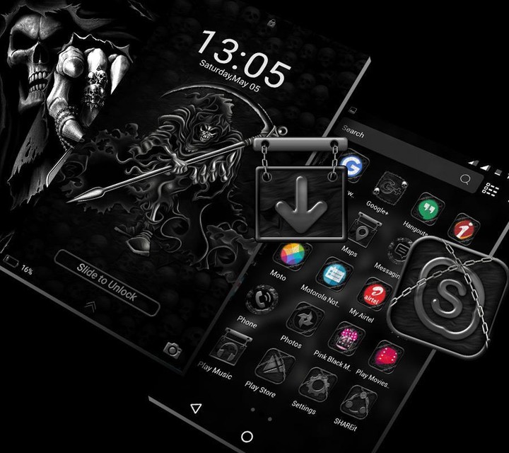 Skull Devil Launcher Theme_playmods.net