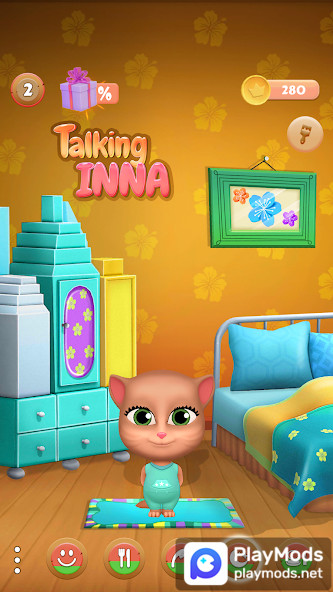 My Talking Cat Inna(Unlimited Resources) screenshot image 1_playmods.net