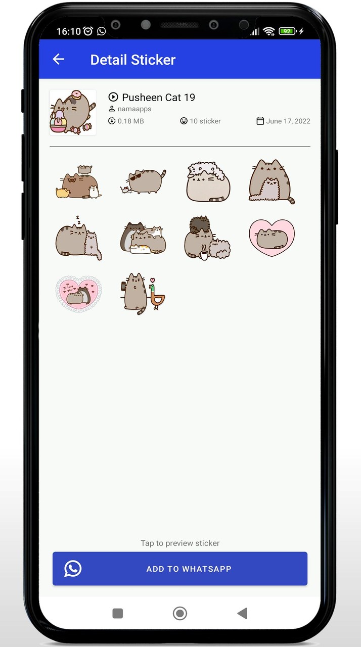 Pusheen Cat Gif WAStickerApps_playmods.net