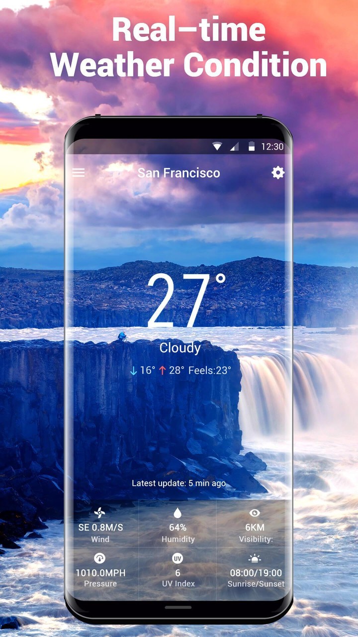 Transparent Weather & Clock App 2018_playmods.net