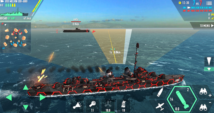 Battle of Warships: Online(Unlimited Money) screenshot image 3_playmods.net