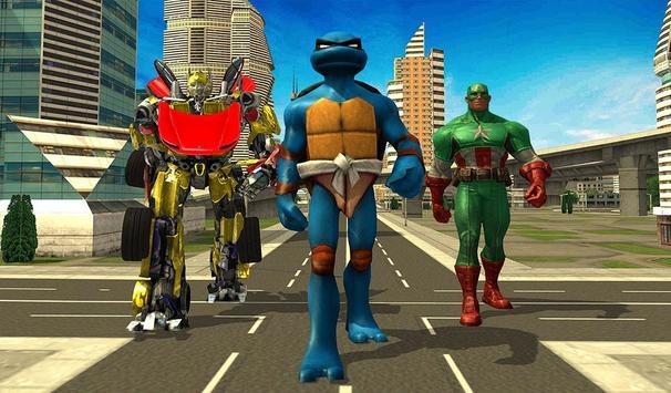 Monster Turtle hero Vs Captain: Robot Battle APK(Unlocked) screenshot image 12_playmods.net