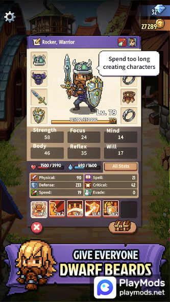 Knights of Pen and Paper 3(Unlimited Money) screenshot image 3_playmods.net