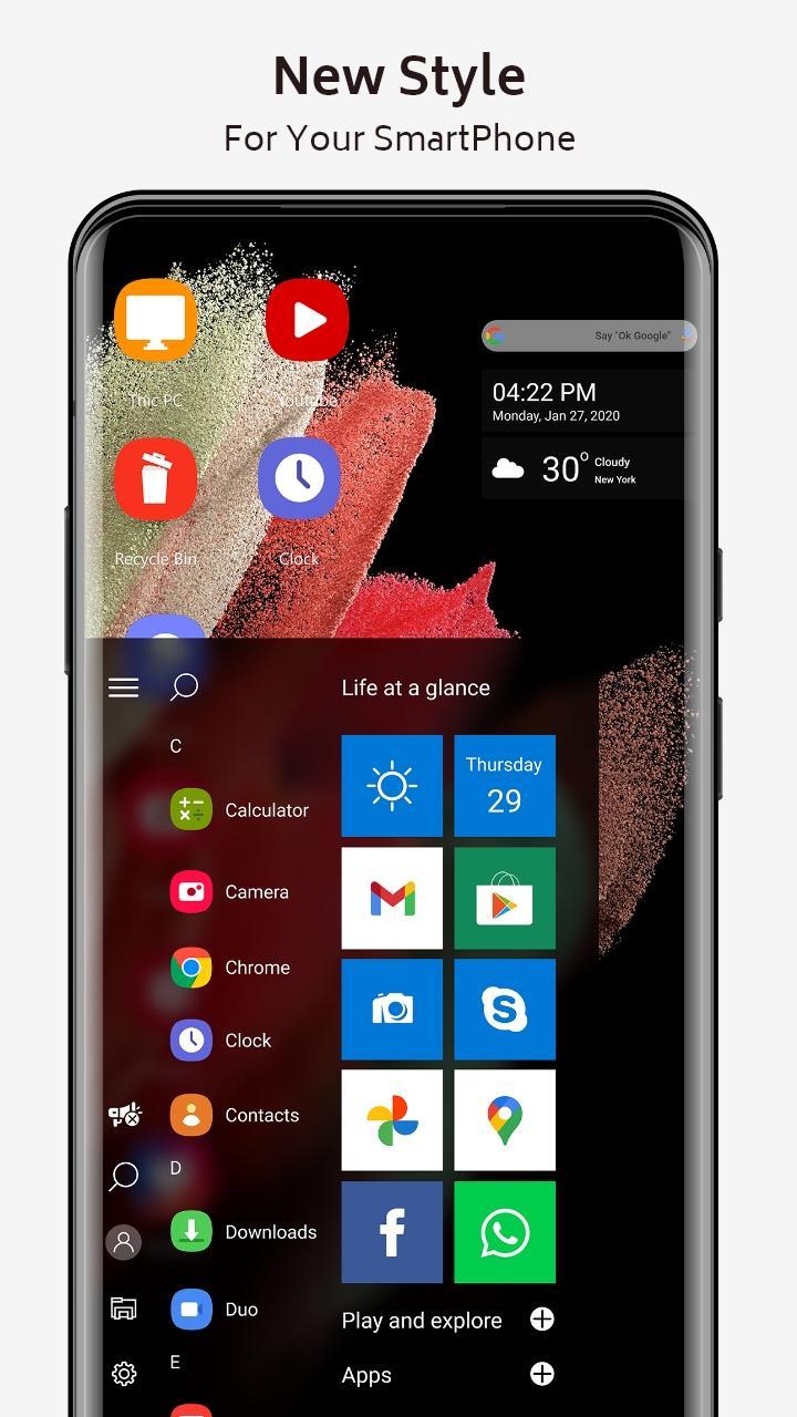 Galaxy S21 theme for launcher_playmods.net