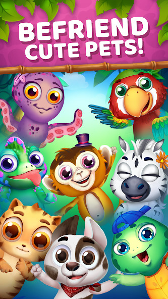 Animatch Friends: cute match 3(Mod APK) screenshot image 1_playmods.net