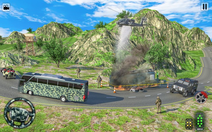 Army Coach Bus Driving Sim 3D_playmods.net