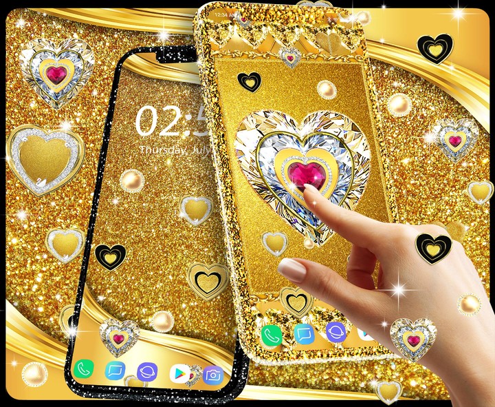 Gold live wallpaper_playmods.net