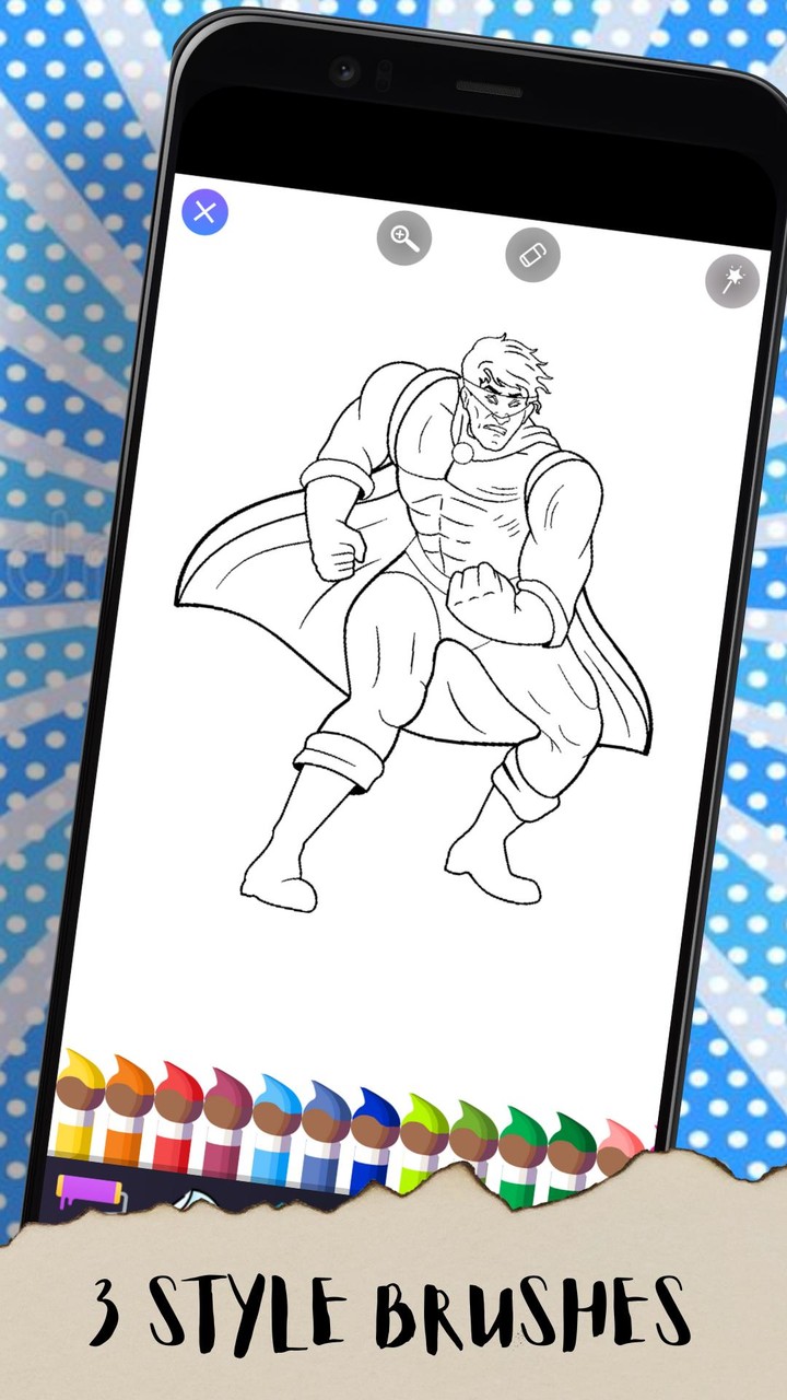 ซูเปอร์ฮีโร่กลิตเตอร์ระบายสี_playmods.net