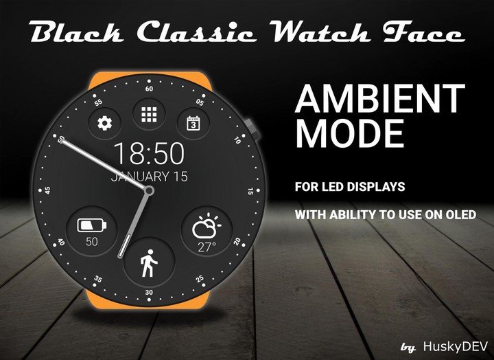 Black Classic Watch Face_playmods.net