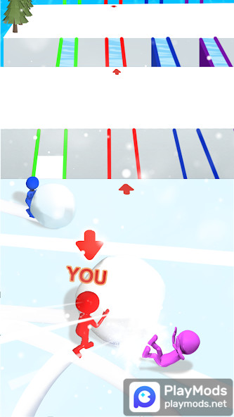 Snow Race: Snow Ball.IO(Unlimited Resources) screenshot image 3_playmods.net