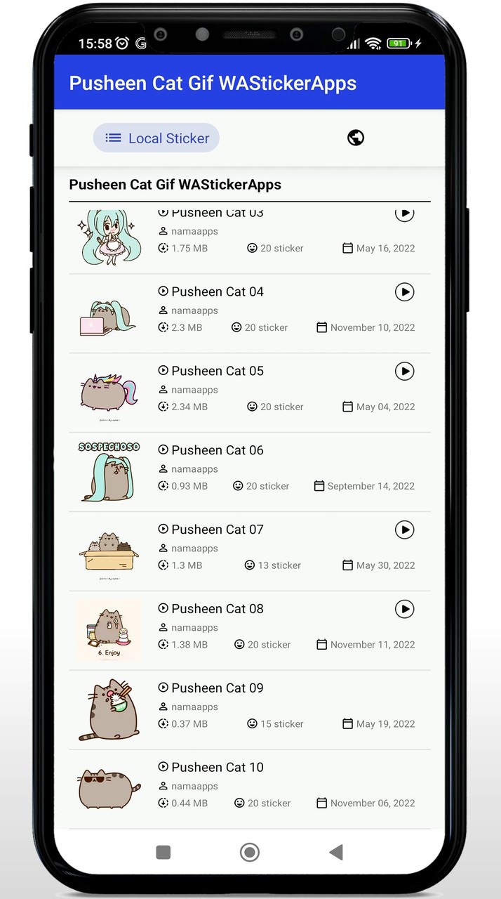 Pusheen Cat Gif WAStickerApps_playmods.net
